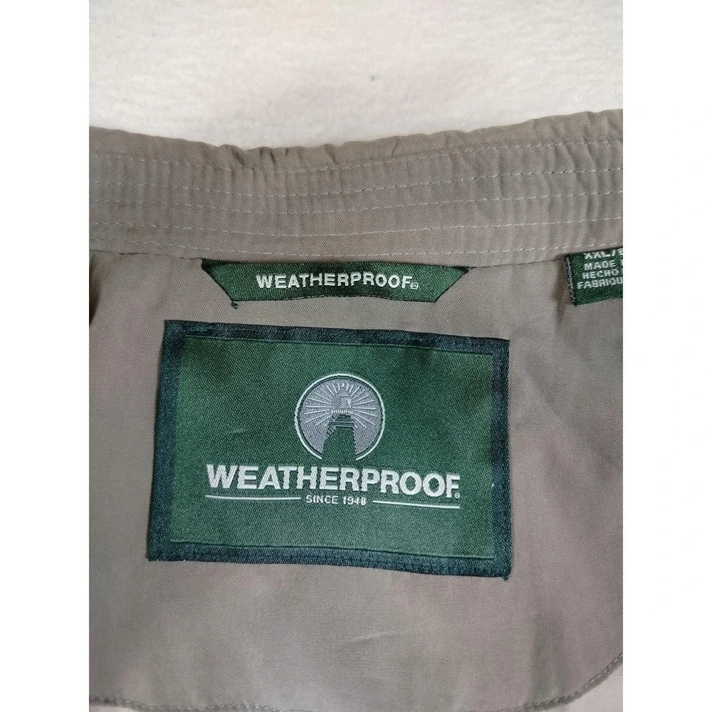 Weatherproof Jacket Mens 2XL Gray Microfiber Windbreaker Bomber Lined Outdoor